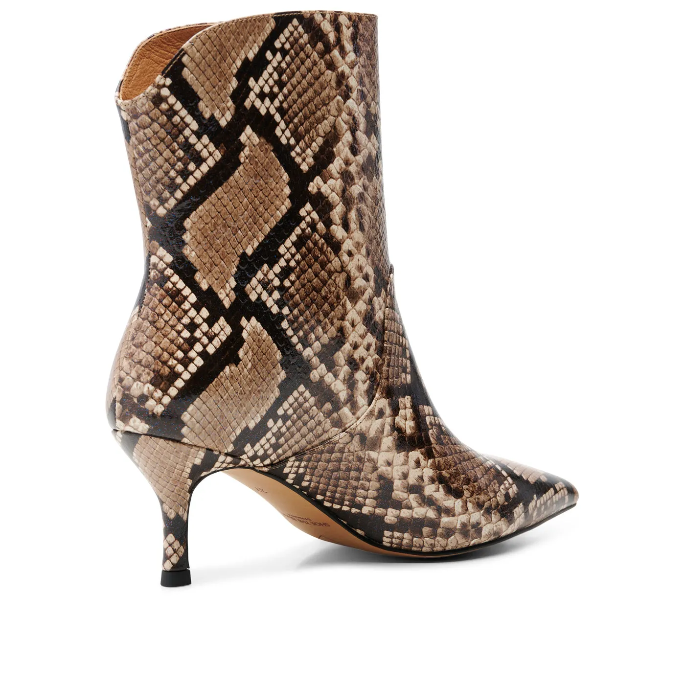 Amia bootie leather - BEIGE