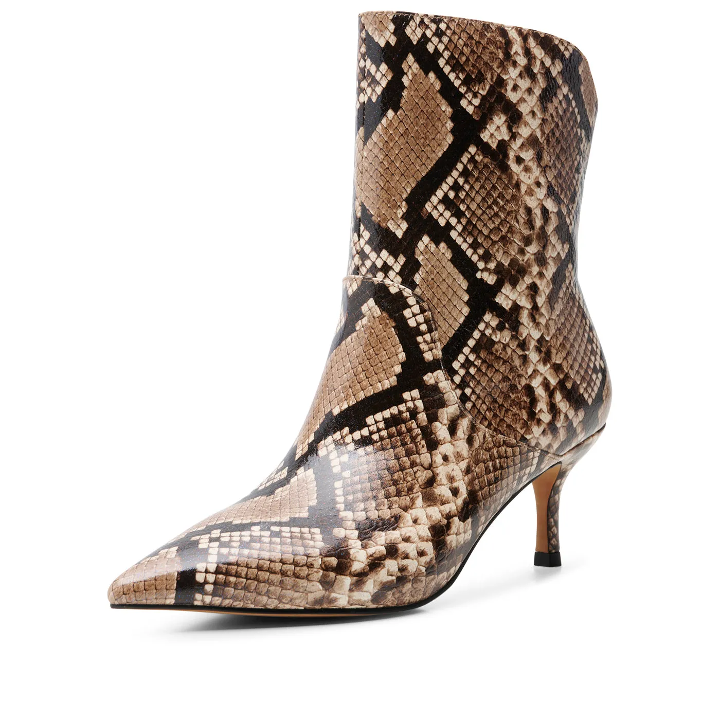 Amia bootie leather - BEIGE