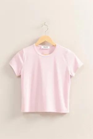 Basic Everyday Baby Tee - Baby Pink