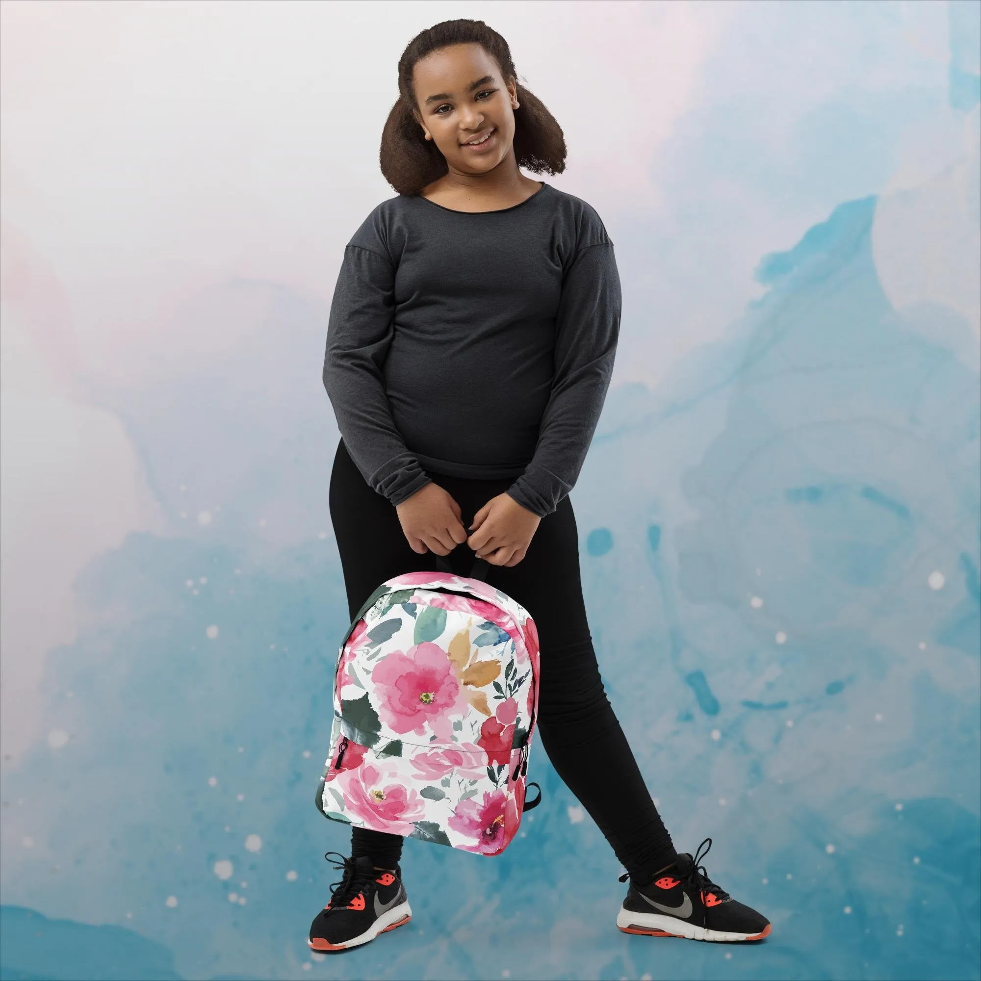 Bold Floral Pattern Backpack