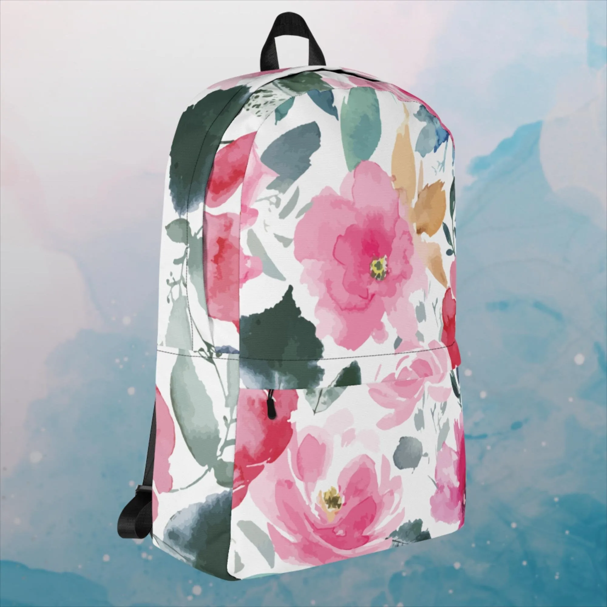 Bold Floral Pattern Backpack