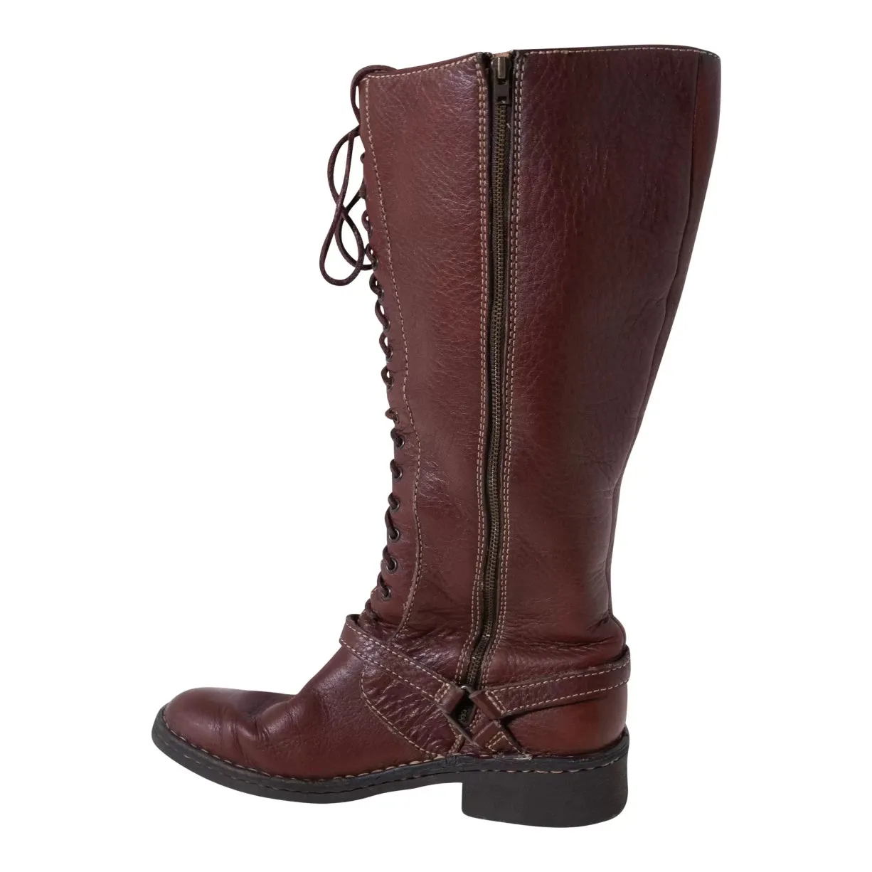 Born Leather Lace Up High Boots
