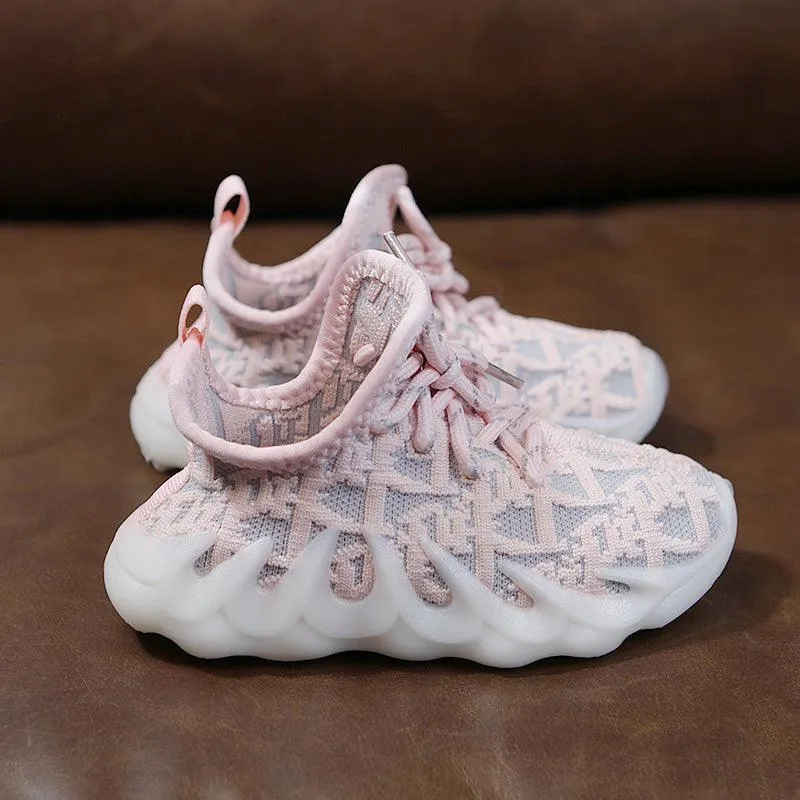 Breathable Mesh Girls' Sports Shoes Baby Soft Sole Trendy Shoes