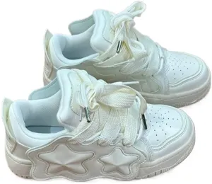 Casual Walking Shoes Star Y2k Aesthetic Cute Women's Platform Sneakers Colorful Fashion Chunky Dad Sneakers Thick Sole (2,10)