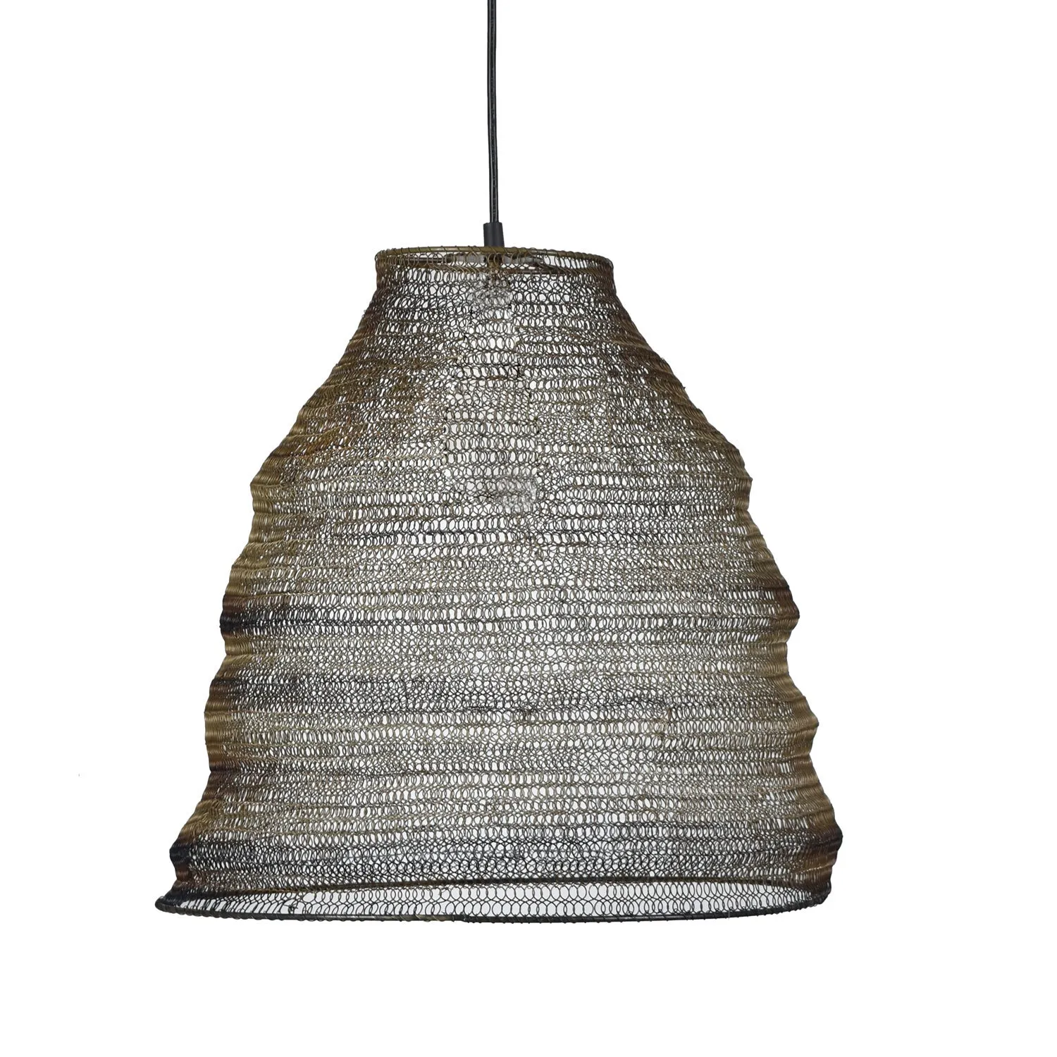 Crestview Collection CVPDN020 Black Metal Mesh Medium Link Pendant