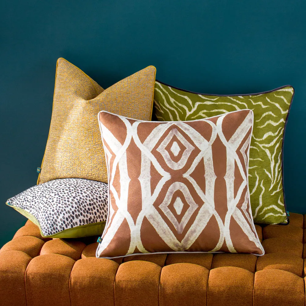 Jurong Tiger Chenille Cushion Moss