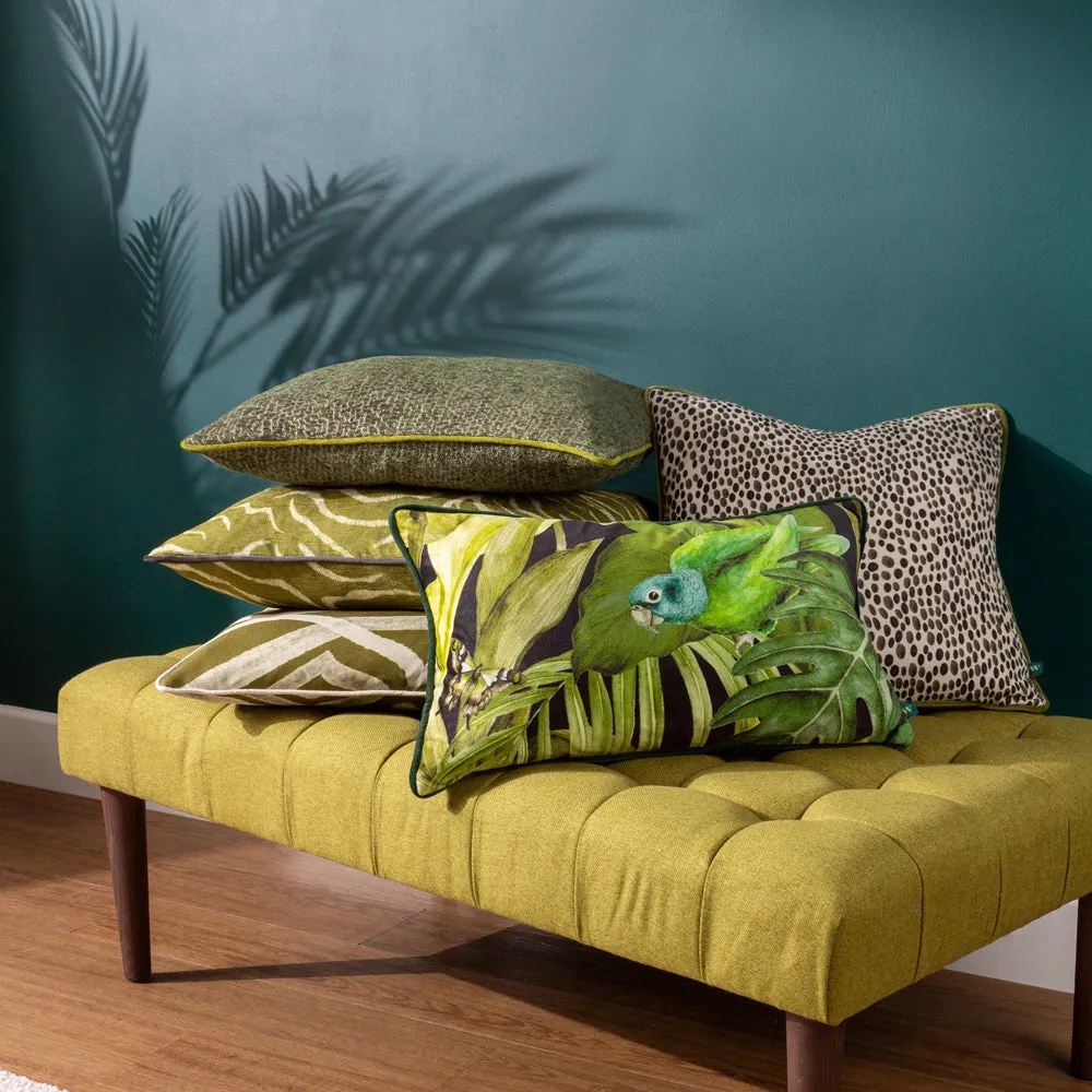 Jurong Tiger Chenille Cushion Moss
