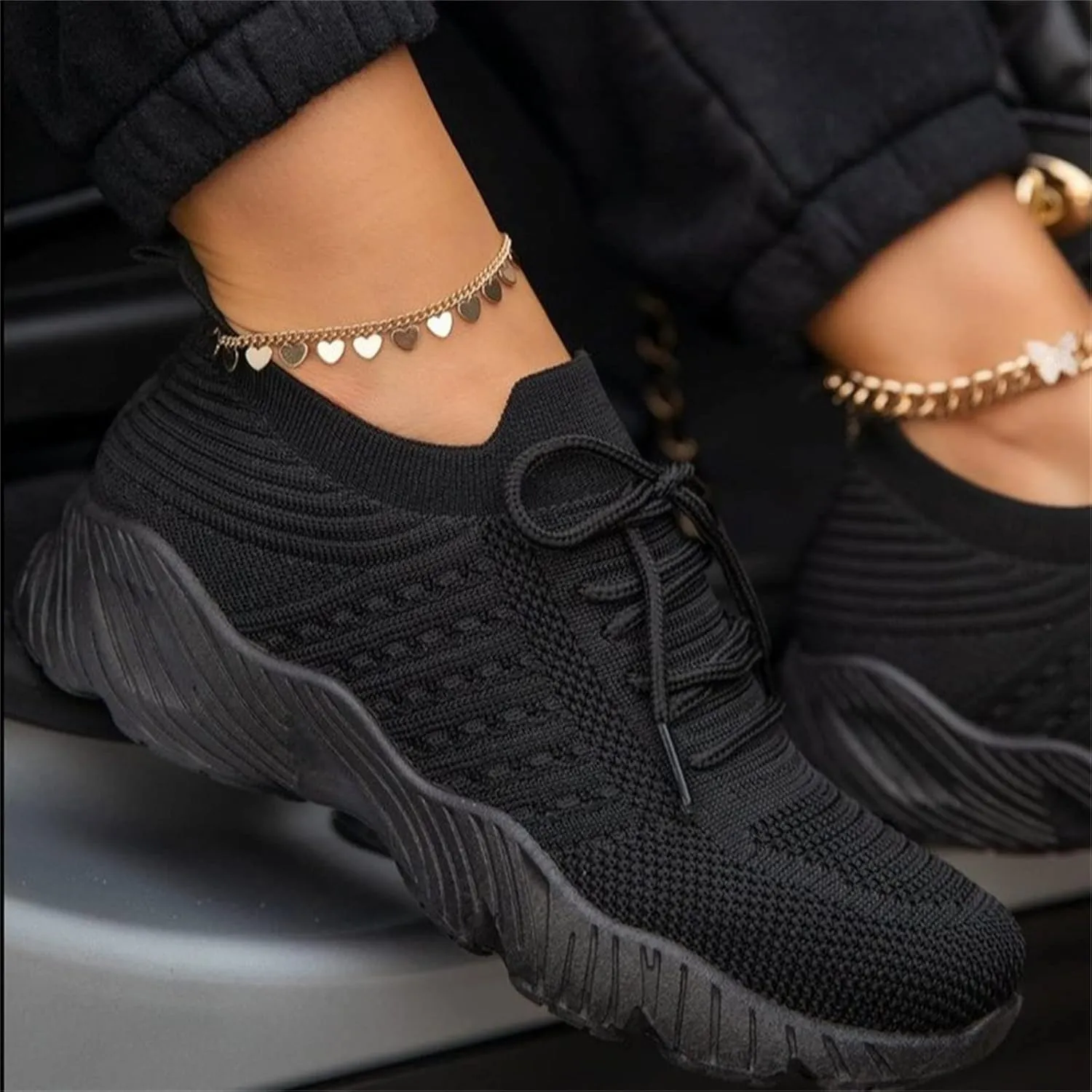 Ladmiple Shoes For Women Sneakers Slip On Walking Shoes Non Slip Running Athletic Workout Tennis Shoes Gym Sneakers