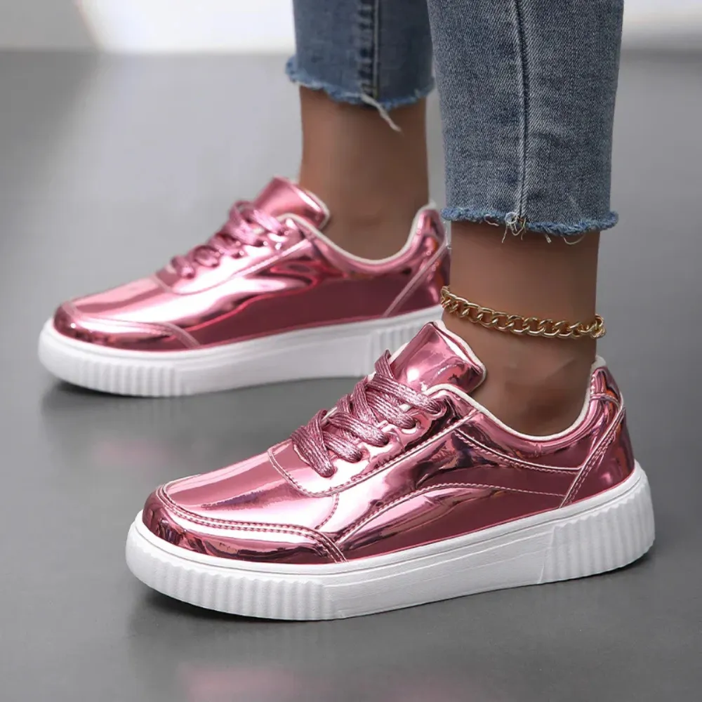 Laura - Gloss Mirror Sneakers