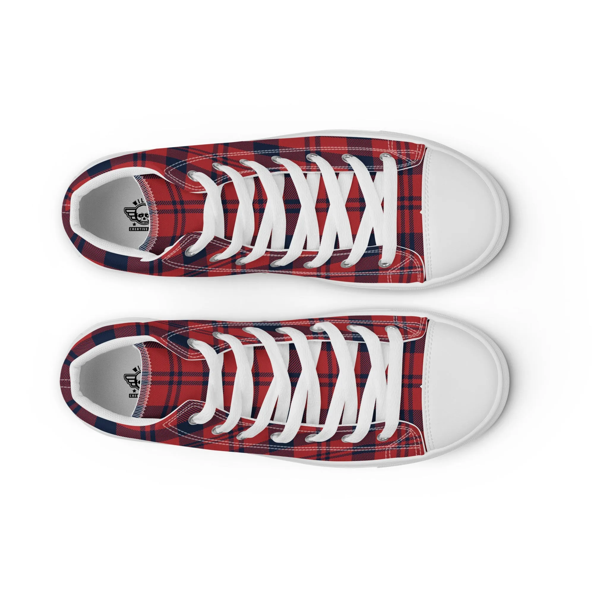 Lumberjack Flannel Mens high top canvas shoes