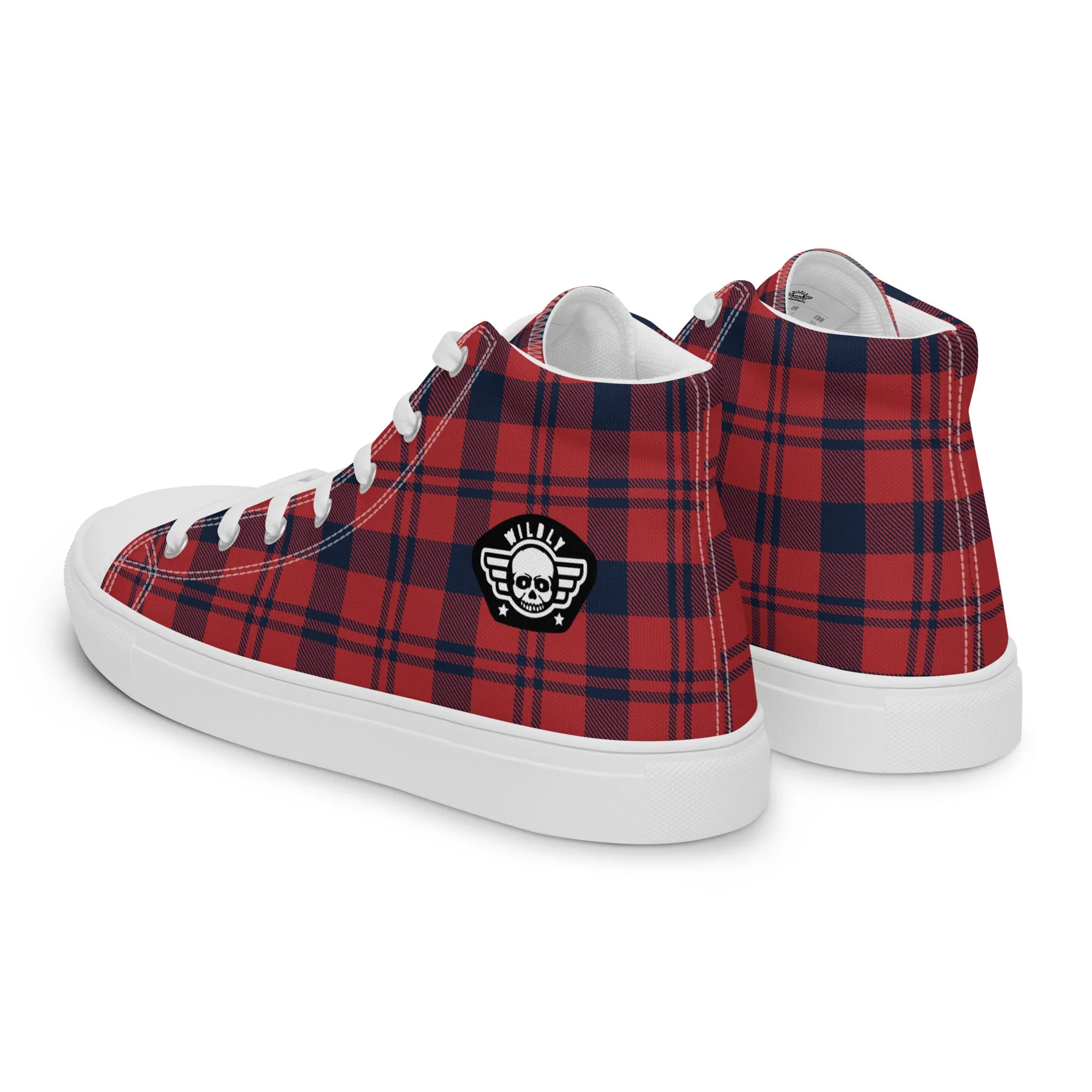 Lumberjack Flannel Mens high top canvas shoes