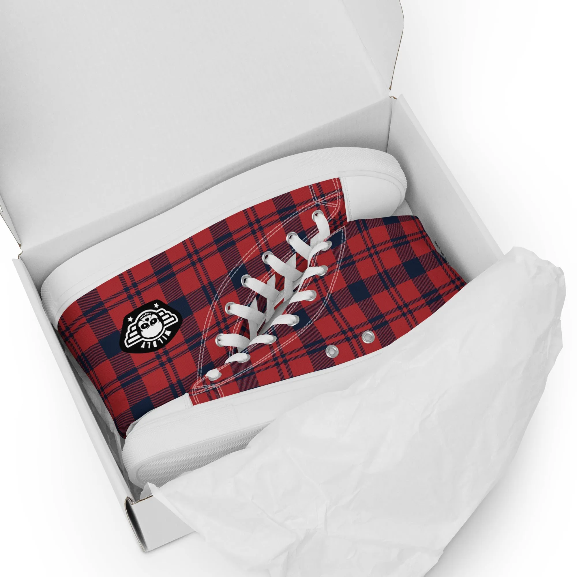 Lumberjack Flannel Mens high top canvas shoes