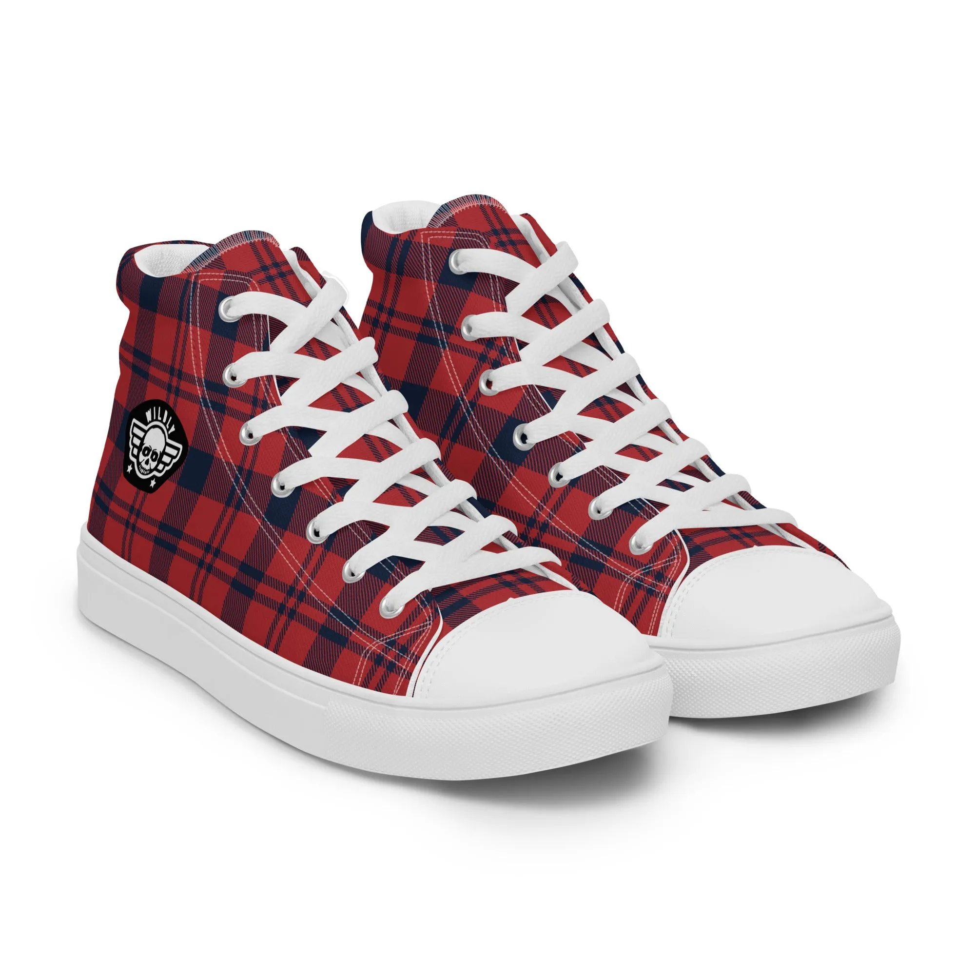 Lumberjack Flannel Mens high top canvas shoes