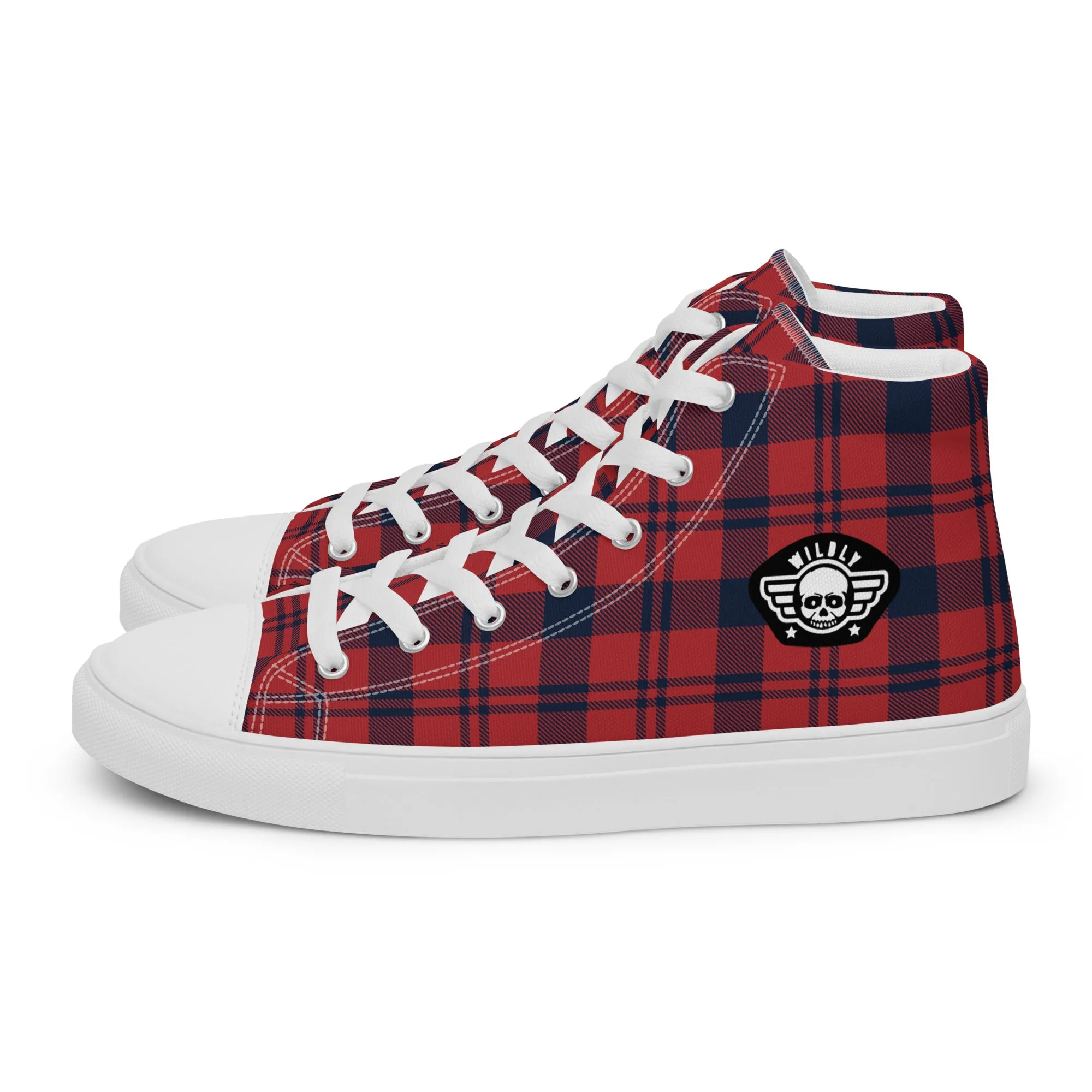 Lumberjack Flannel Mens high top canvas shoes