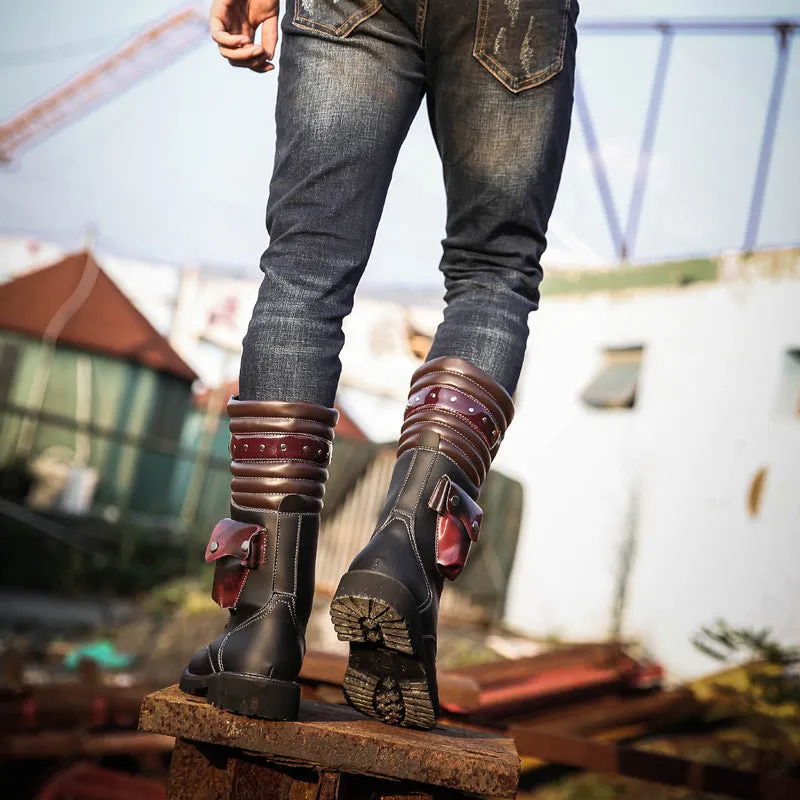 Men's Lace Up High Boots