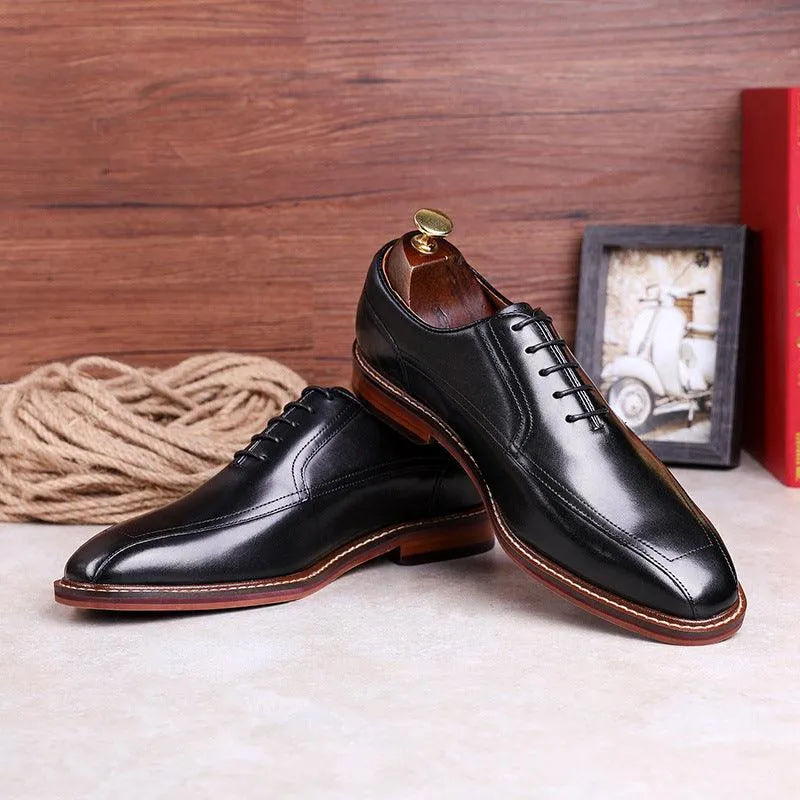Men's Top Layer Leather Retro Trendy Shoes