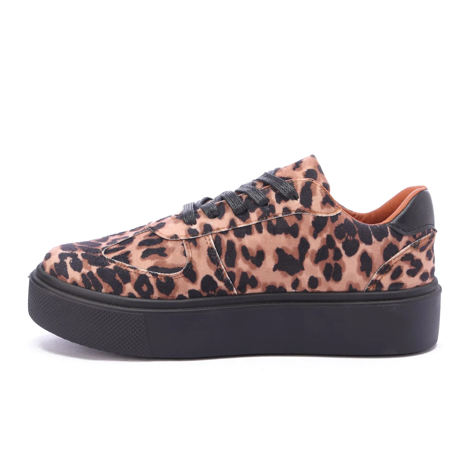 Metallic Stripe Textile Sneaker-Black