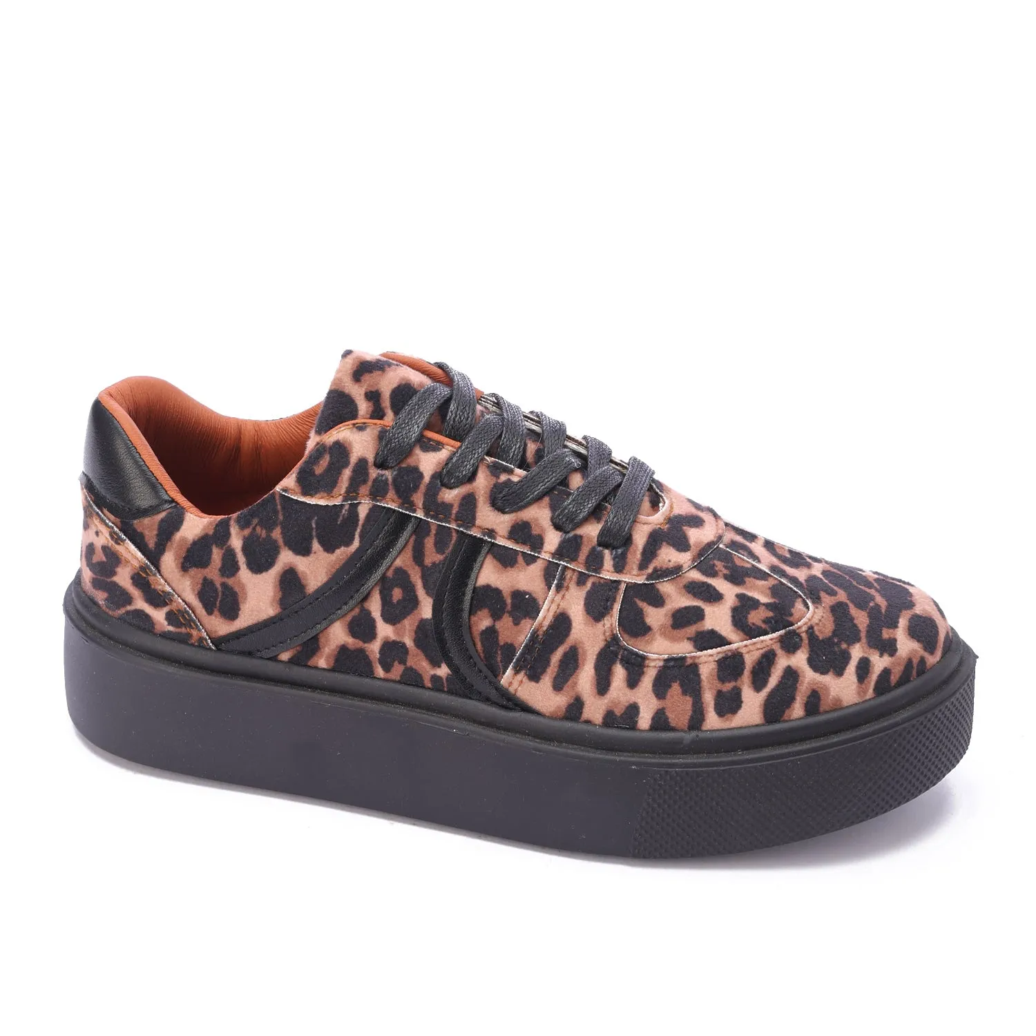 Metallic Stripe Textile Sneaker-Black