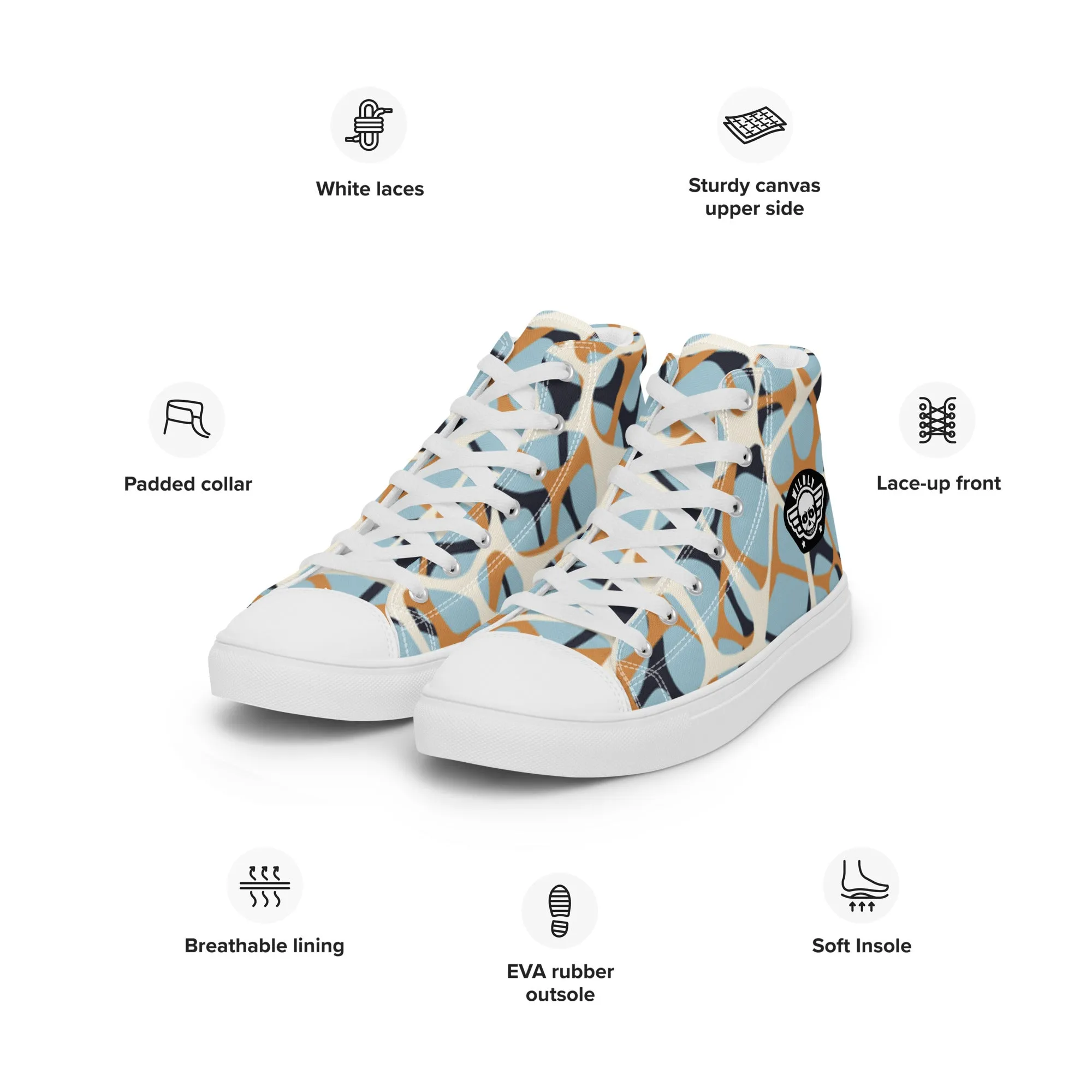 Moda Web Mens high top canvas shoes
