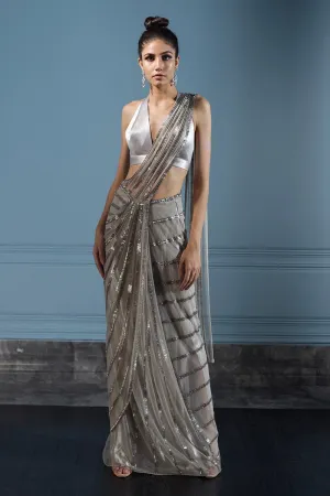 Peach Embellished Saree