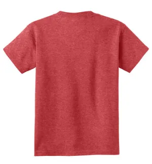 Port & Company Youth Core Cotton Tee - Heather Red