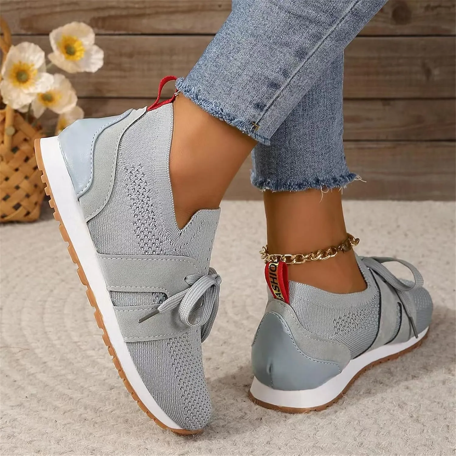 Running Shoes For Women Athletic Walking Shoes Slip On Casual Mesh-Comfortable Workout Fashion Sneakers Tennis Shoes