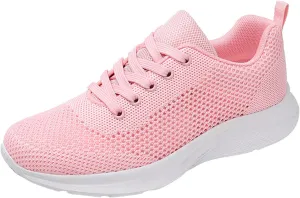 Sneakers for Women Casual Mesh Breathable Lace Up Walking Tennis Shoes Men Athletic Ladies Casual Shoes Black Platform Sneaker Black Tennis Shoe Trainers Shoe