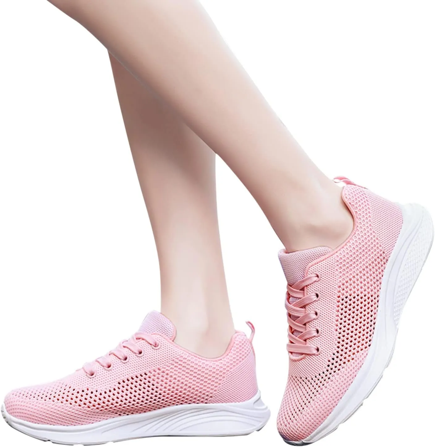 Sneakers for Women Casual Mesh Breathable Lace Up Walking Tennis Shoes Men Athletic Ladies Casual Shoes Black Platform Sneaker Black Tennis Shoe Trainers Shoe