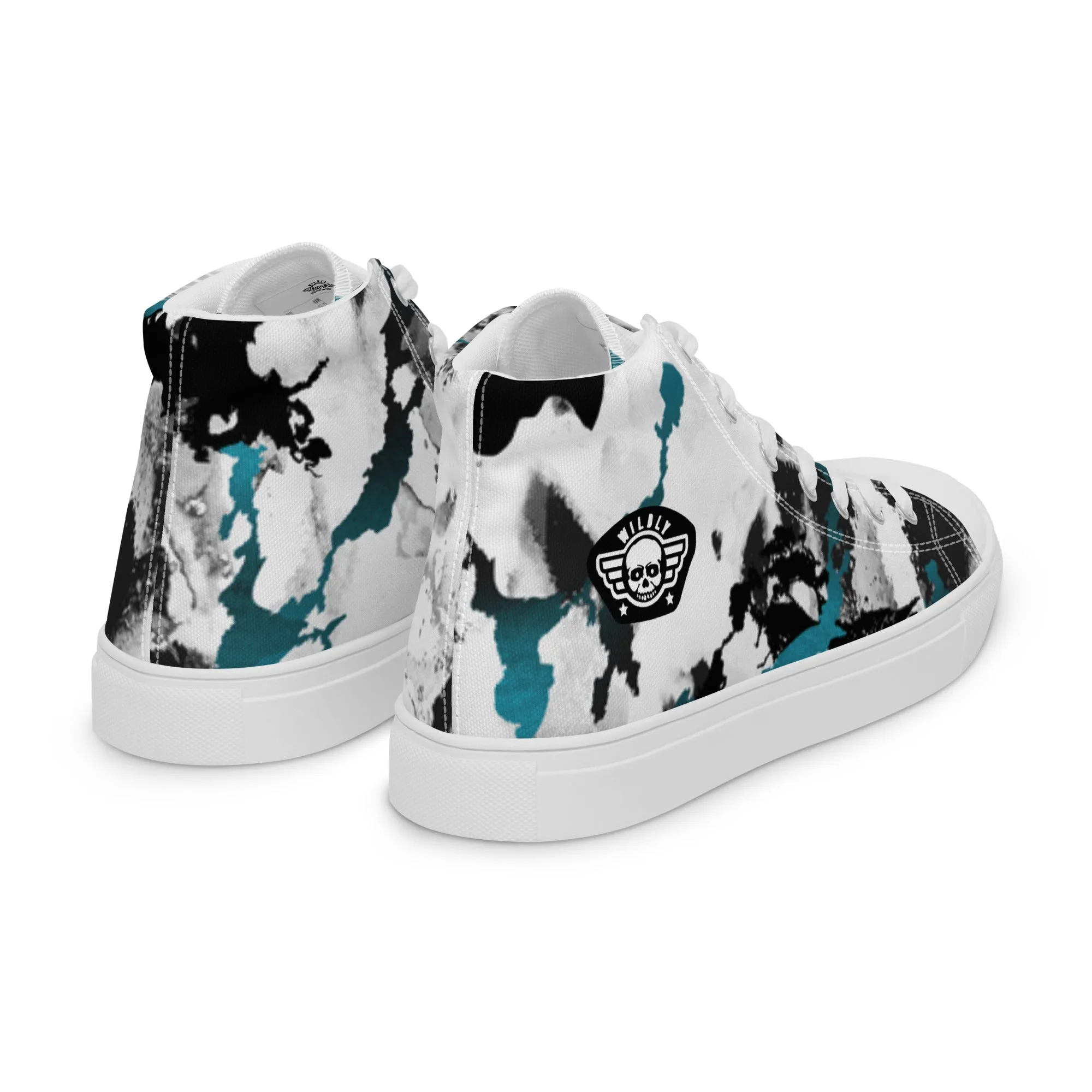 Splat Paint Mens high top canvas shoes