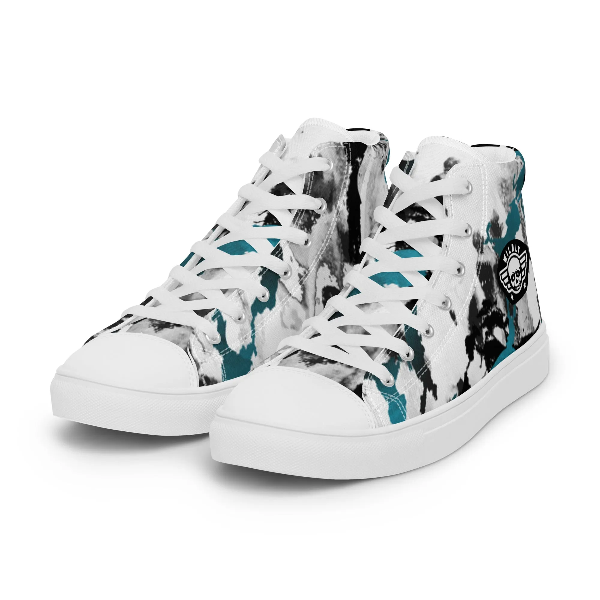 Splat Paint Mens high top canvas shoes