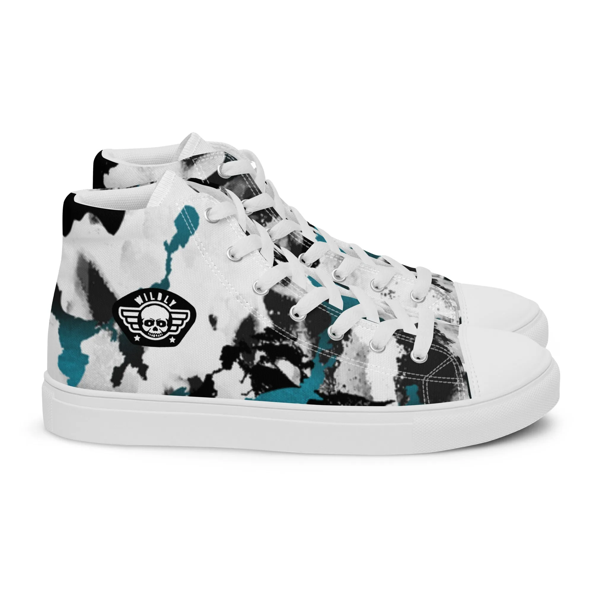 Splat Paint Mens high top canvas shoes