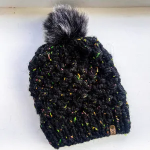 St. Cloud Beanie - Black with Neon Confetti