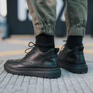 Vintage Boots - Men's Genuine Leather Lace Up British Style Boots