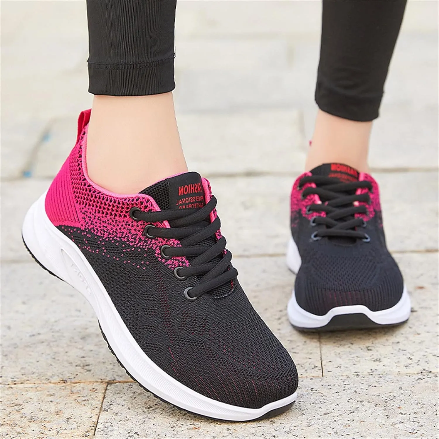Walking Shoes Women Slip On Walking Shoes Non Slip Running Shoes Breathable Workout Shoes Lightweight Gym Sneakers
