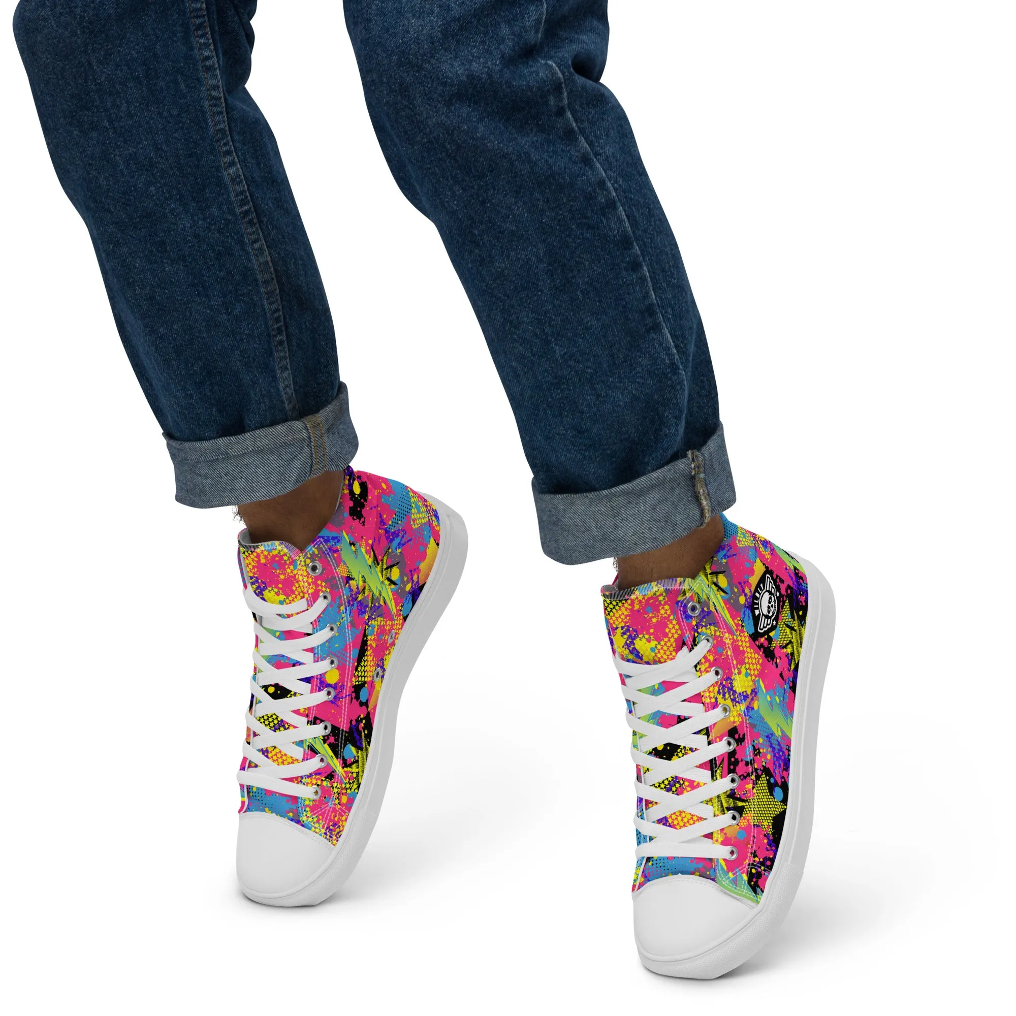 Wildly 80's Rad Mens high top canvas shoes