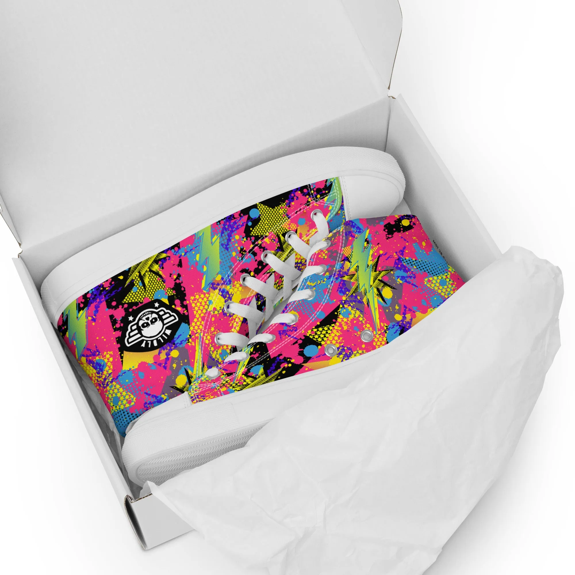 Wildly 80's Rad Mens high top canvas shoes