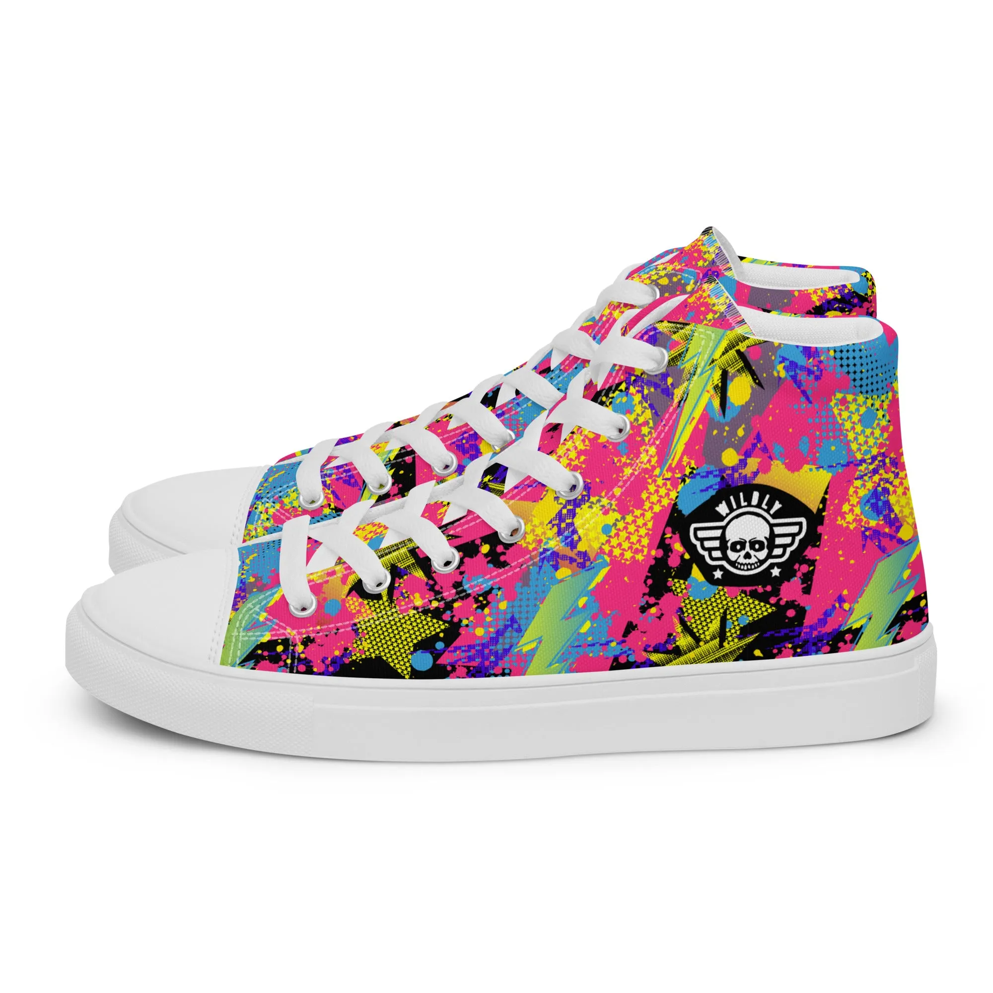 Wildly 80's Rad Mens high top canvas shoes