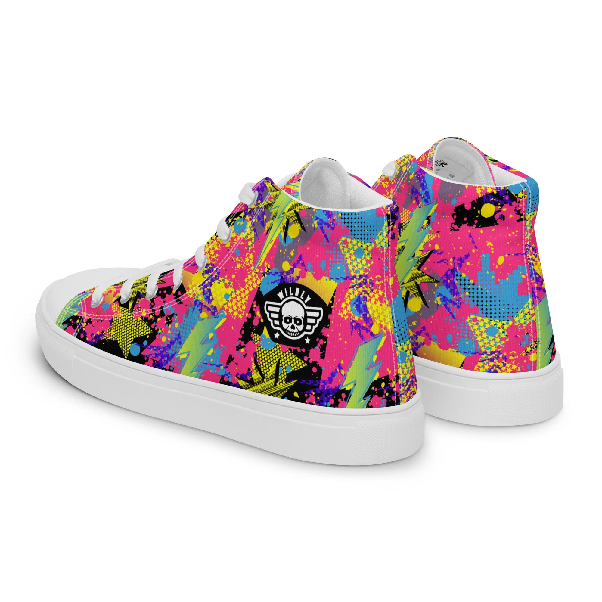 Wildly 80's Rad Mens high top canvas shoes