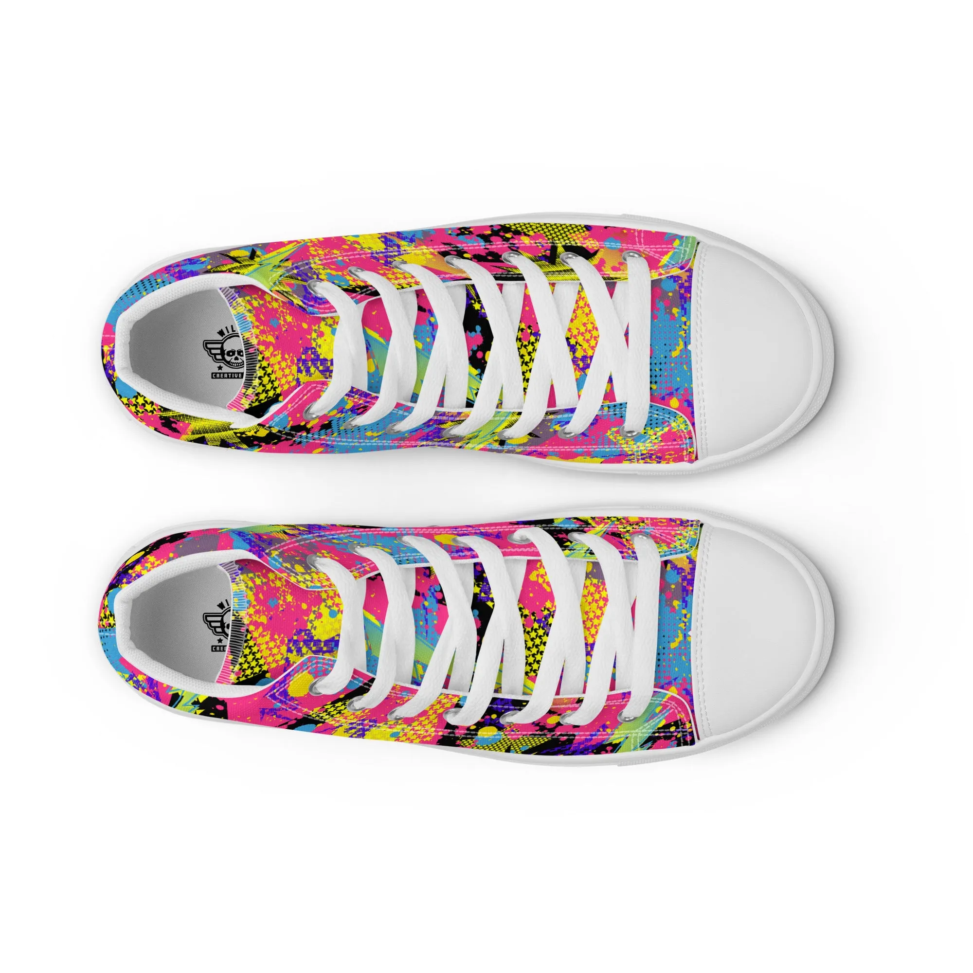 Wildly 80's Rad Mens high top canvas shoes