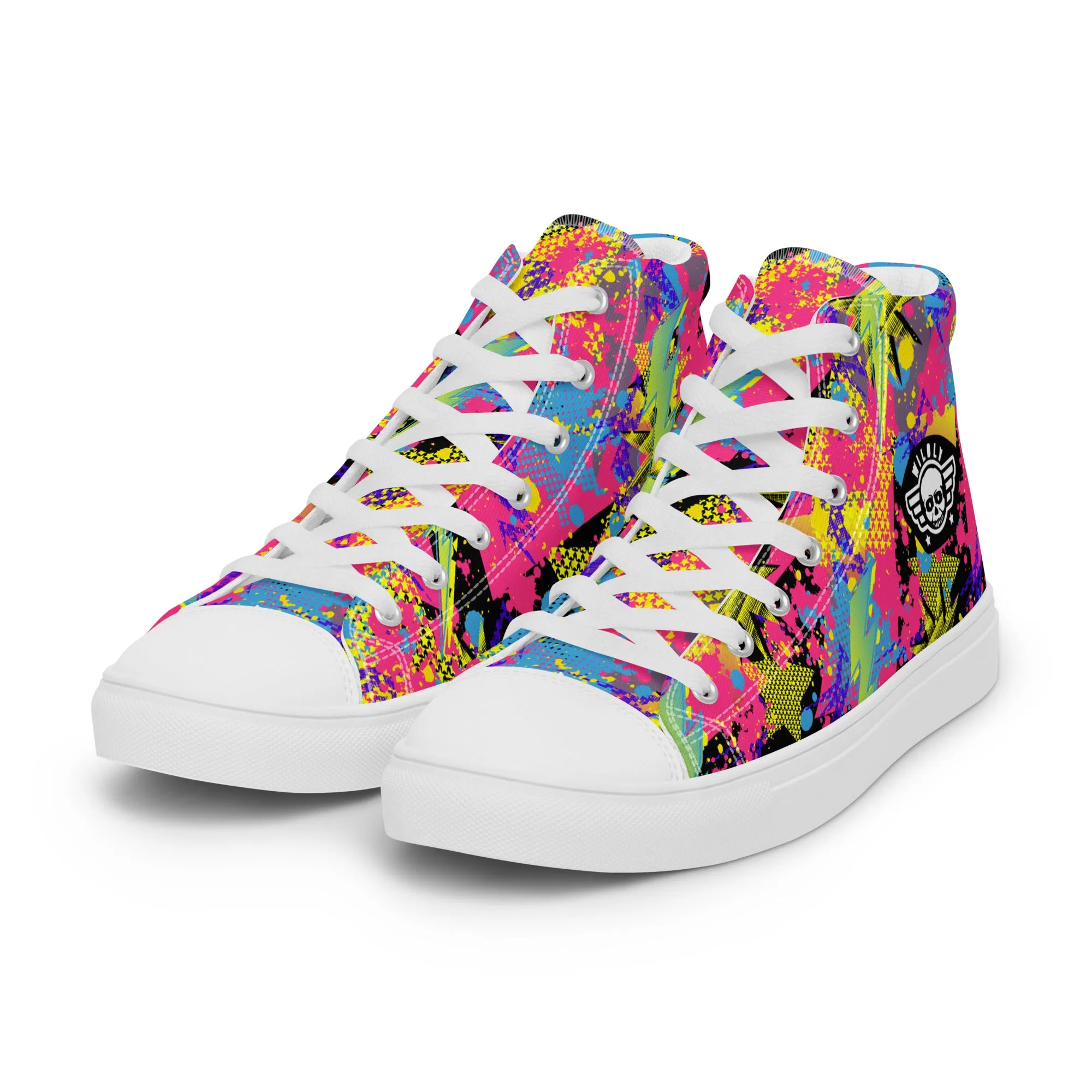 Wildly 80's Rad Mens high top canvas shoes