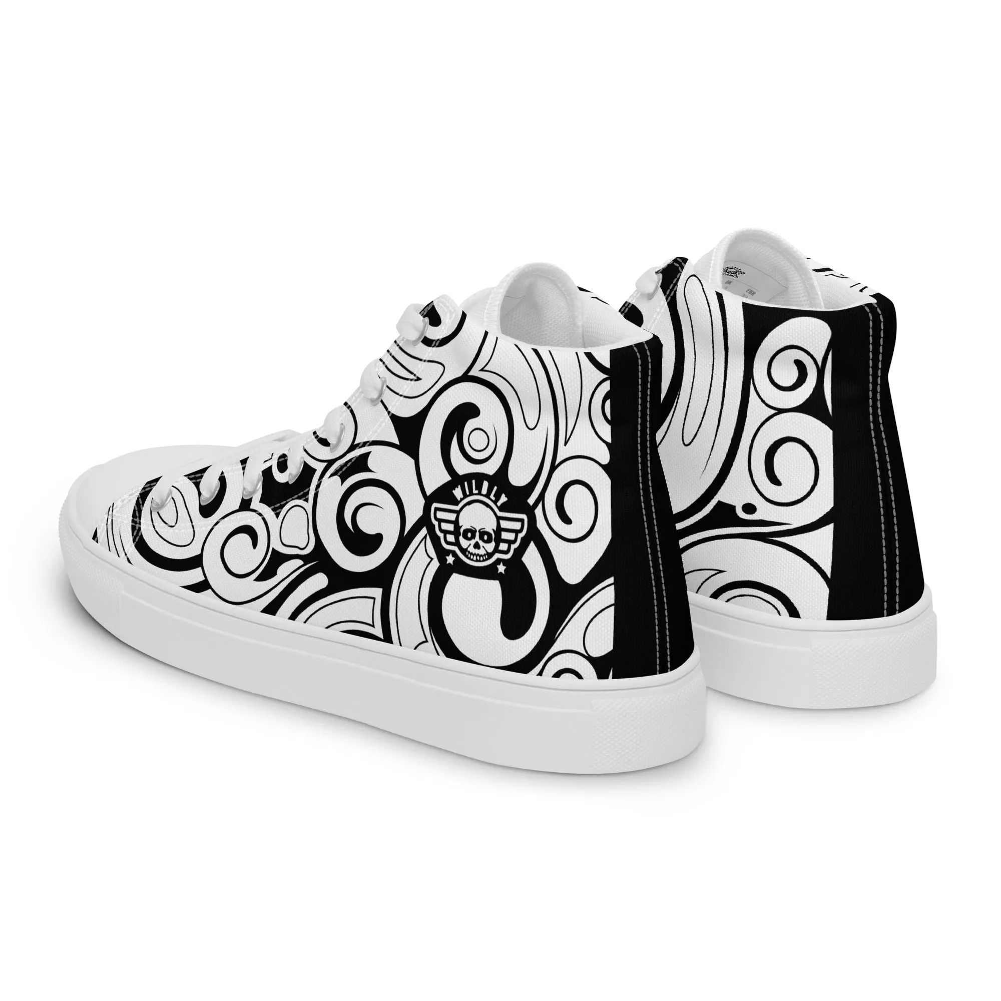 Wildly Swirls Mens high top canvas shoes