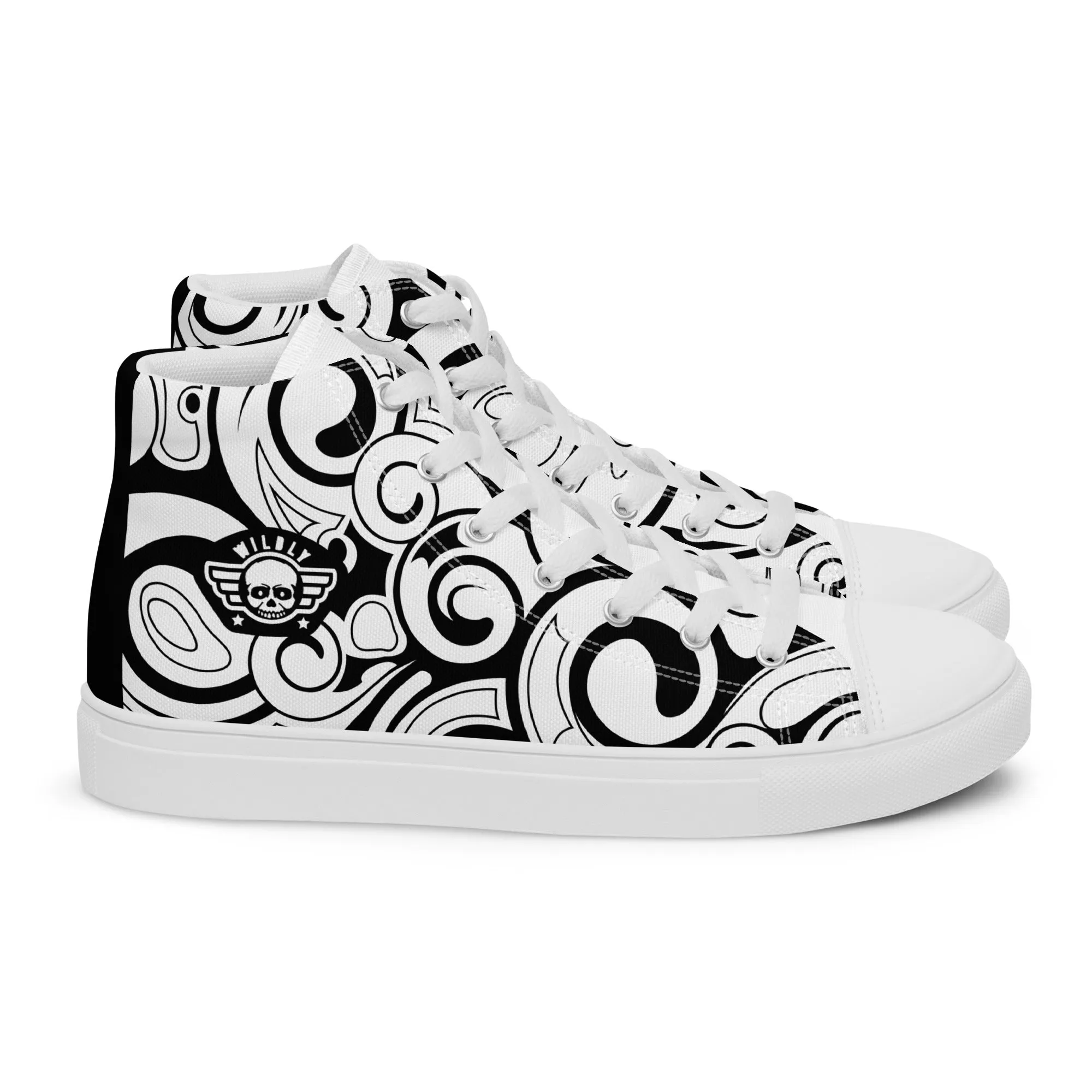 Wildly Swirls Mens high top canvas shoes