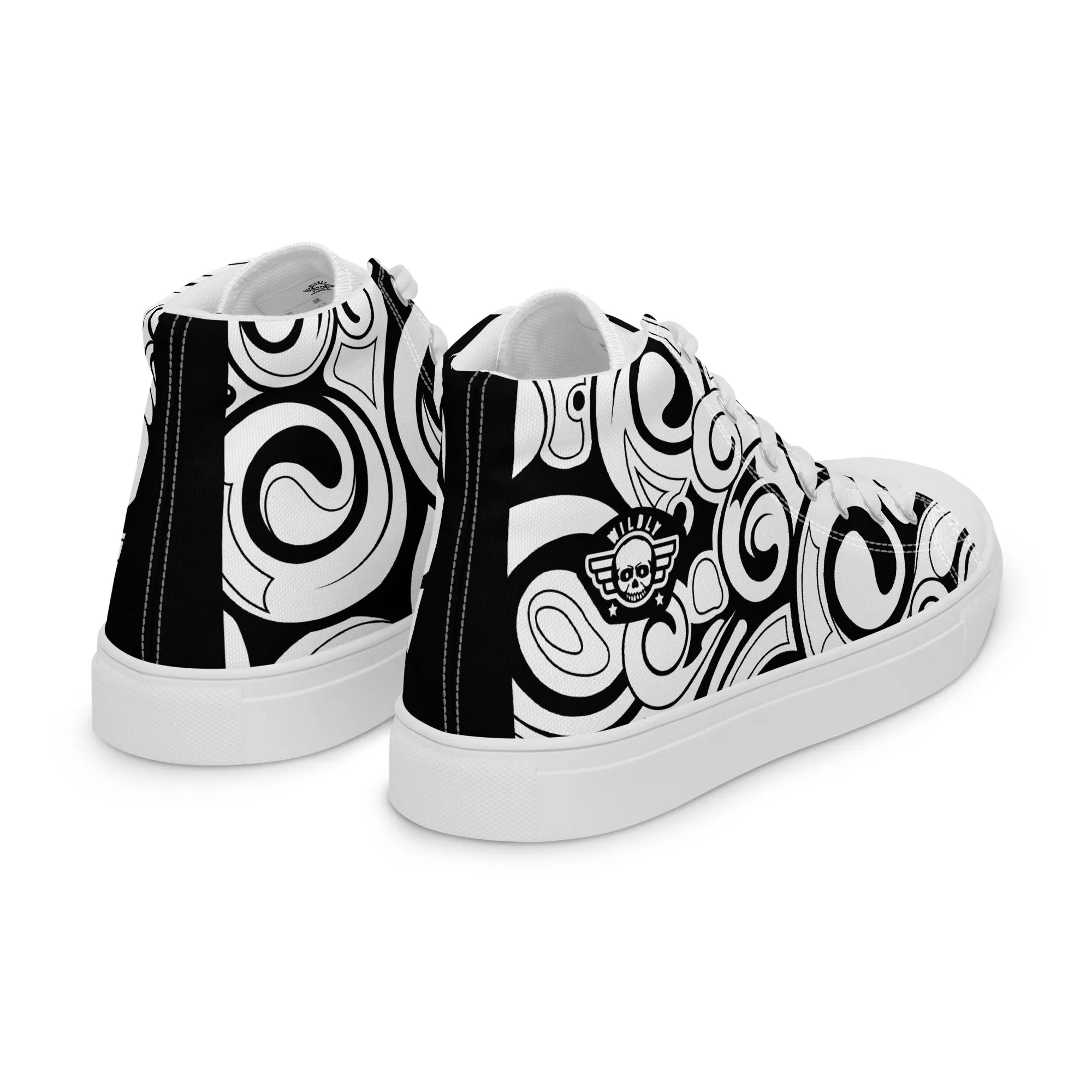 Wildly Swirls Mens high top canvas shoes